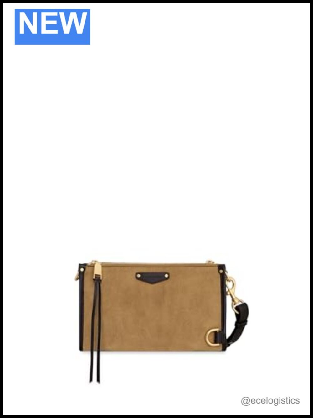 Genuine Leather Small Crossbody Bag Detachable Strap Zip Closure